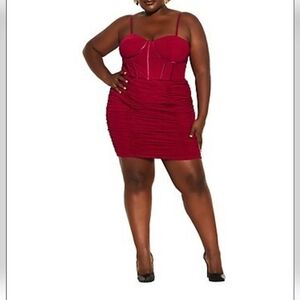 City Chic Red Mini Dress